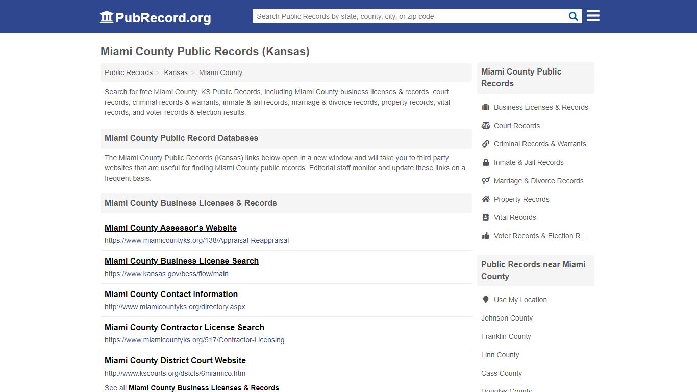 Free Miami County Public Records (Kansas Public Records)